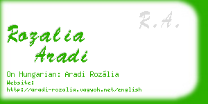 rozalia aradi business card
