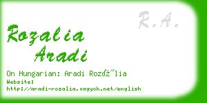 rozalia aradi business card